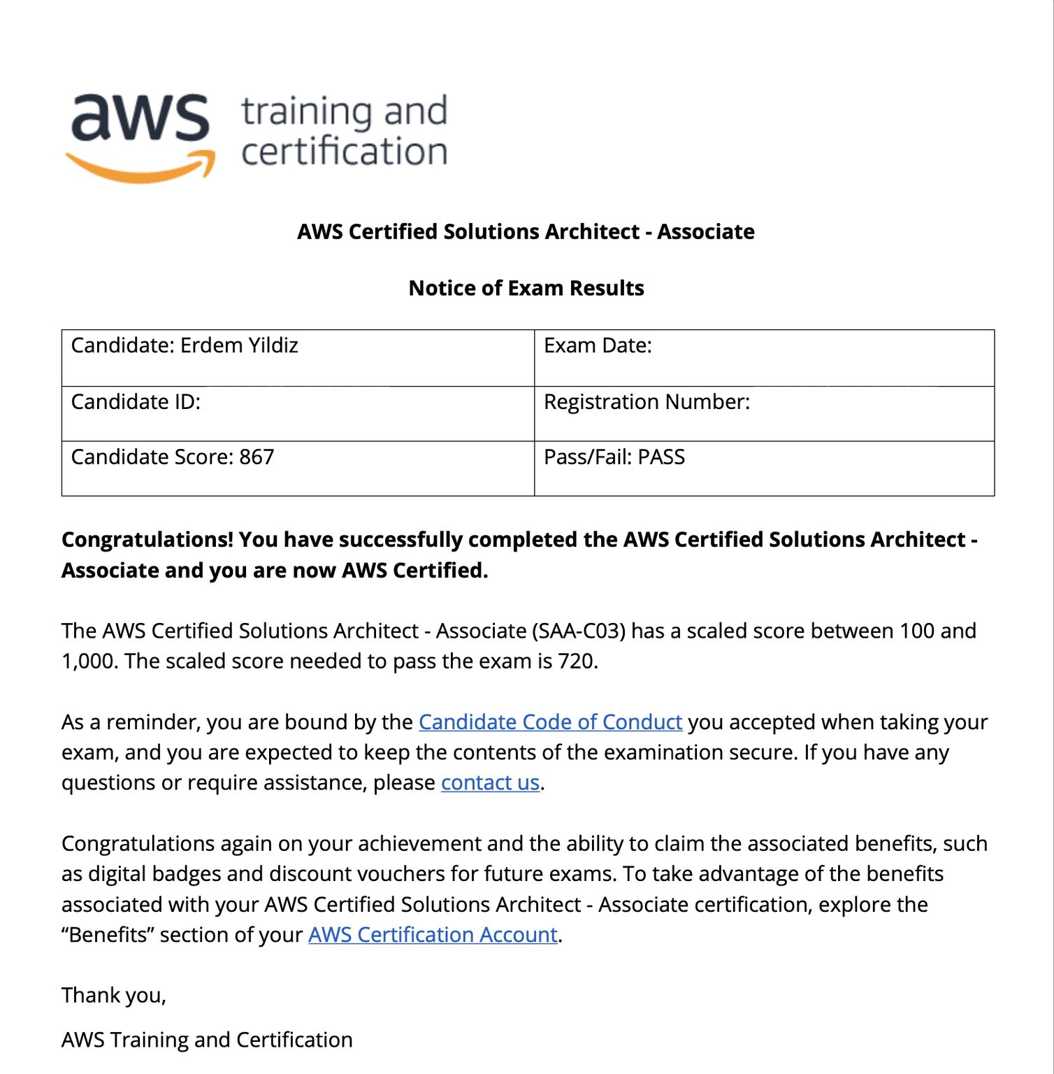 AWS Certified Solutions Architect