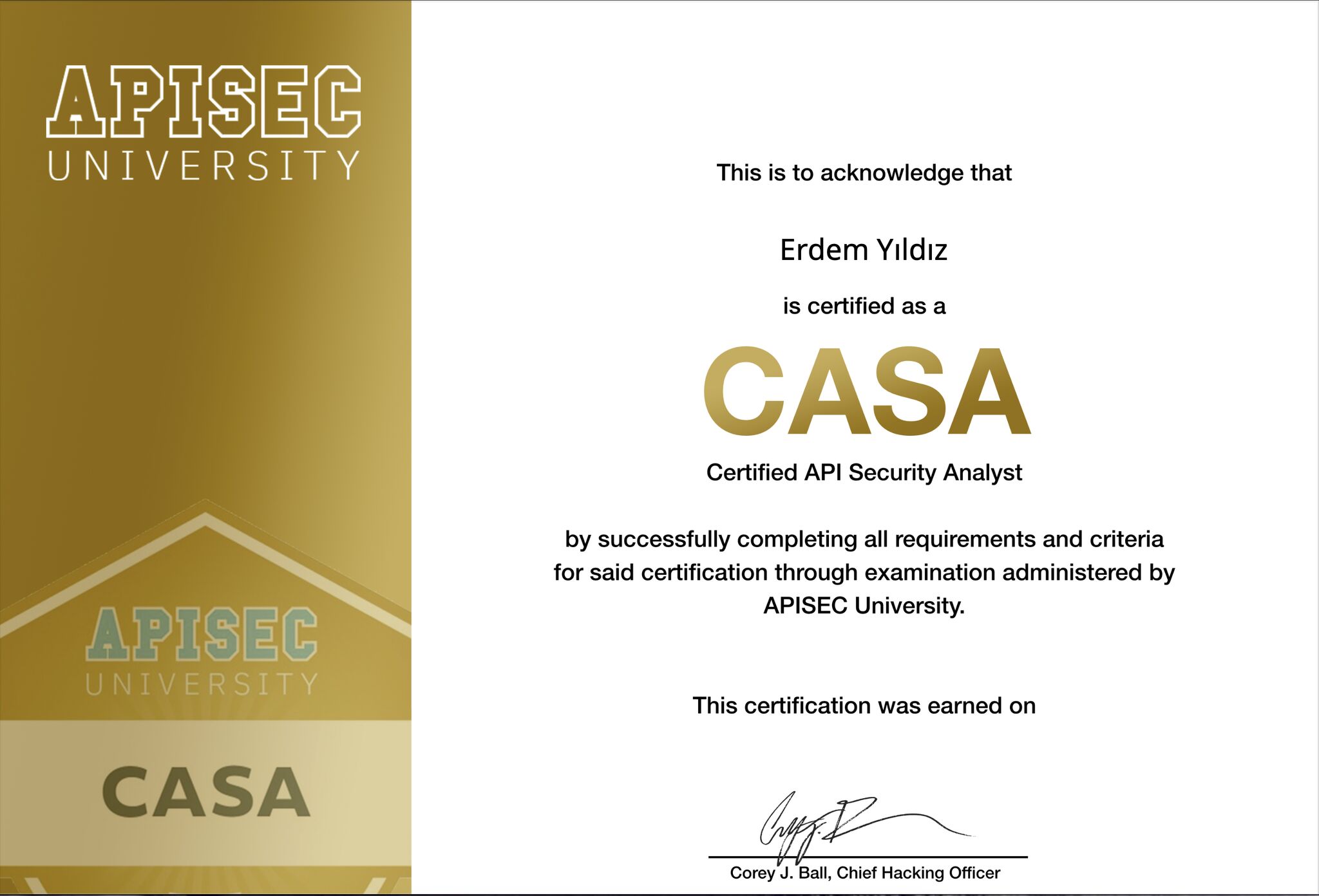 Certified Application Security Analyst